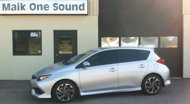Scion iM 2016 with professional window tint in North Bay